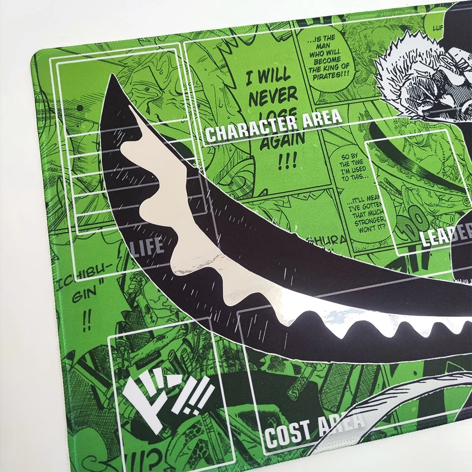 One Piece Zorro HOLO Playmat - Silber Foiling Foil Glitzer Zoro Spielmatte  - Bild 2 von 4