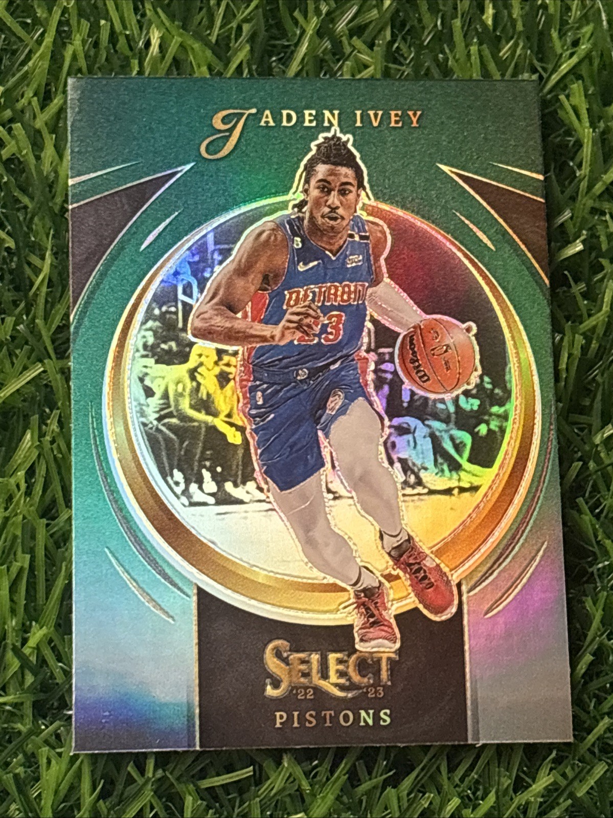 2022-23 Select Jaden Ivey Green Prizm Select Certified Rookie RC #4 Pistons