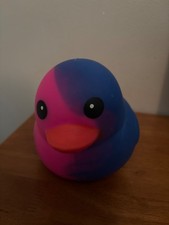 Sunny Days Tie Dye Duck Squeezy Squishy Stress Toy Blue Pink New