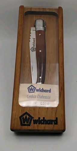 Wichard Laguiole Marine France Folding Knife Wood Handle Box COA #0370