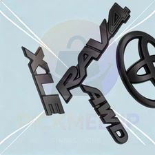 2019-2025 Emblem Overlay Kit For Rav4 XLE AWD Set Of 4 Blackout Badges Nameplate