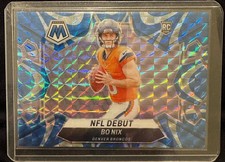 2024 Panini Mosaic - NFL Debut Bo Nix #271 Reactive Blue Mosaic Prizm (RC)