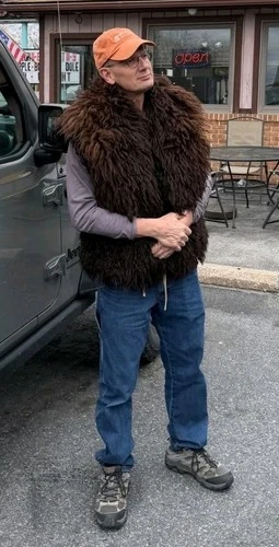 Vintage Buffalo Bison Hide Vest Native American M Reversible RARE