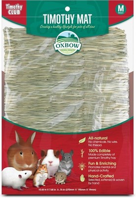 Timothy Hay Mat   Edible Habitat Accessory for Rabbits, Guinea Pigs, Chinchil...