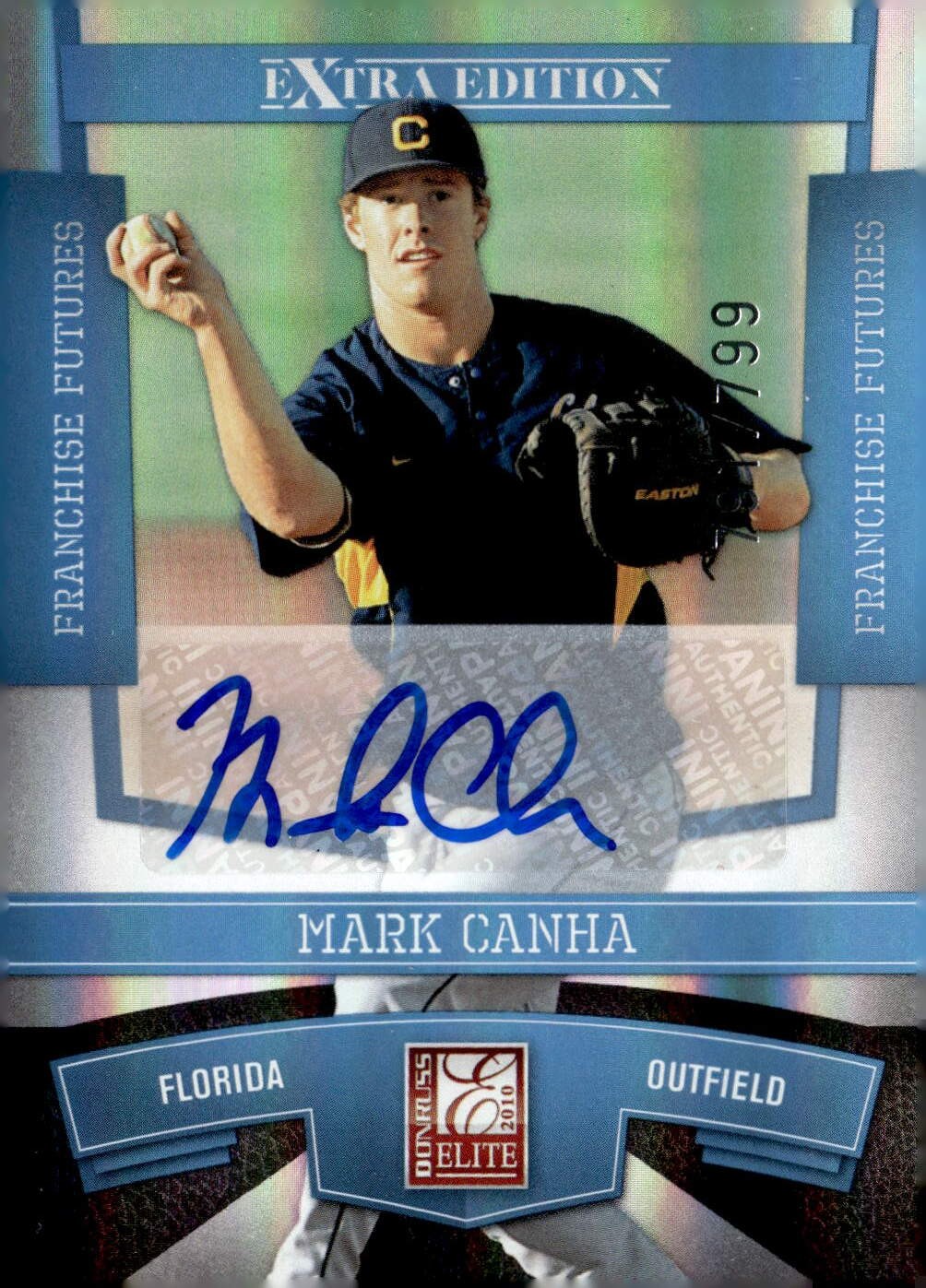 2010 Donruss Elite Extra Edition #75 Mark Canha Futures Signatures #/799
