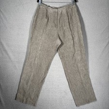 VNTG 1970s Brooks Brothers Tapered Trousers Women Size 14 Linen Knit Made in USA