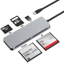 CFast 2.0 Card Reader, USB C CFast Card Reader 3.0 5Gbps CFast CF/SD/TF/XD 5 in1