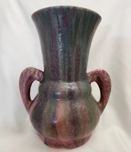 Roseville Pottery Carnelian II Glazes 332 Vase Drip Glaze Circa 1926