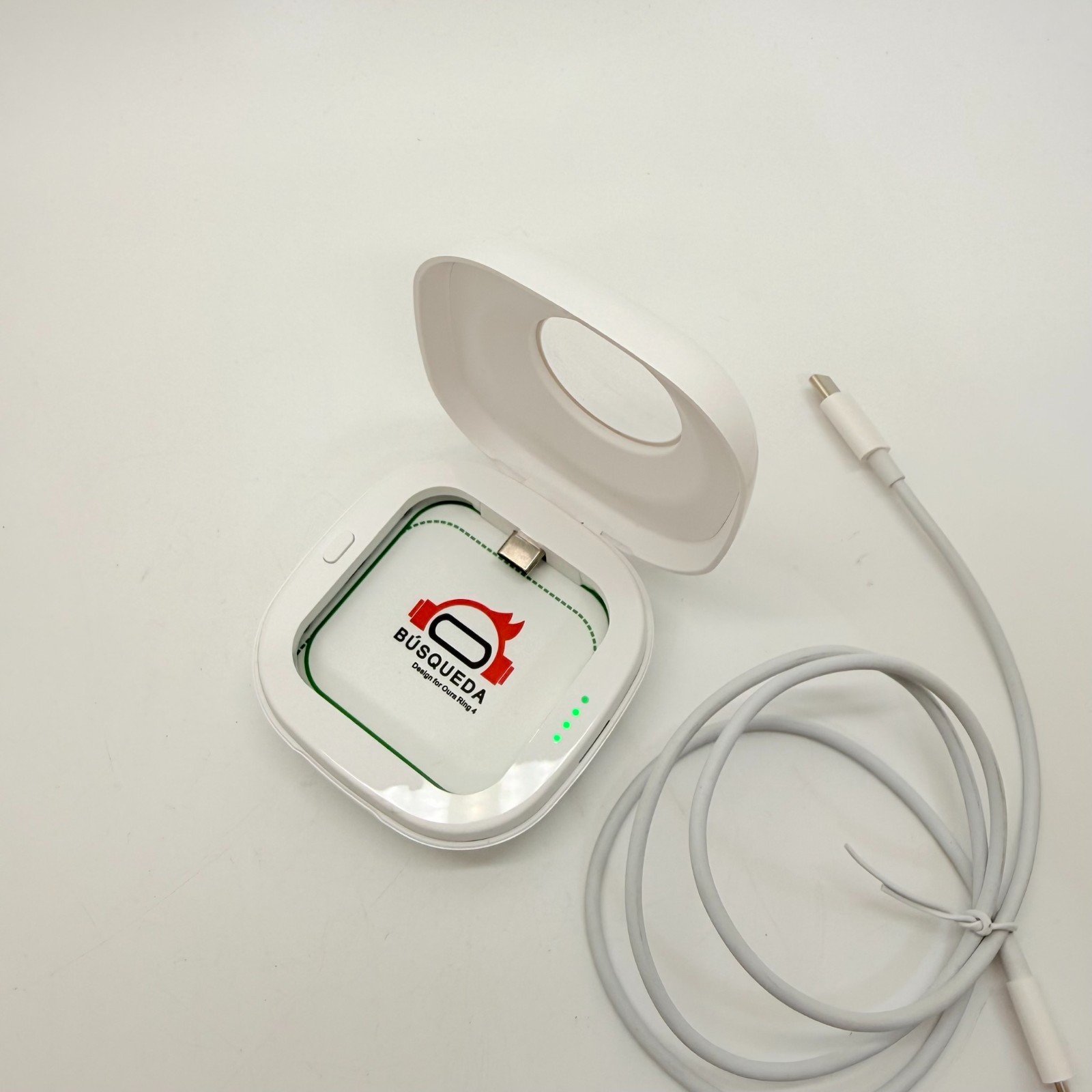 Wireless Charging Case for Oura Ring 4 Charger, 2000mAh Portable Travel Charger