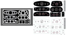 Gofer Racing 1/25 Photoetch Custom Instrument Panel w/Black & White Gauges 20023