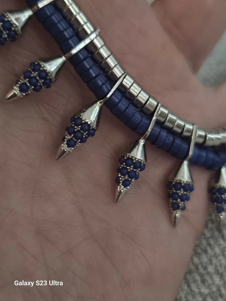 Cuentas Noir Ripple Water chapadas en oro de 18 quilates - turquesa- Foto 3 de 4