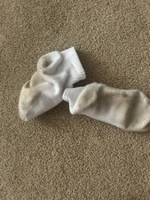 White Low Cut Men's Athletic Socks 1 Pair Solid Casual Full Toe