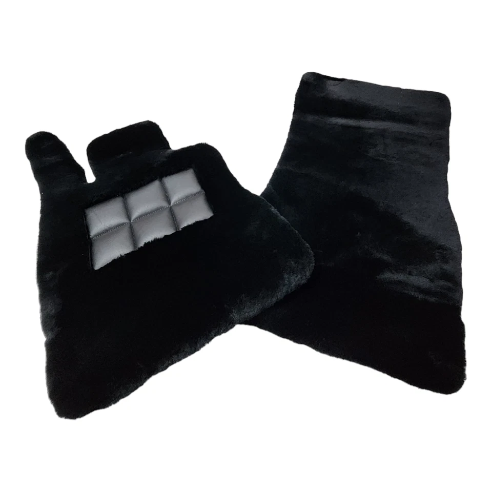 Alfombrillas coche piel de oveja negras genuinas Mercedes Benz R232 Maybach SL680 AMG SL63 SL55 Foto 4 de 4