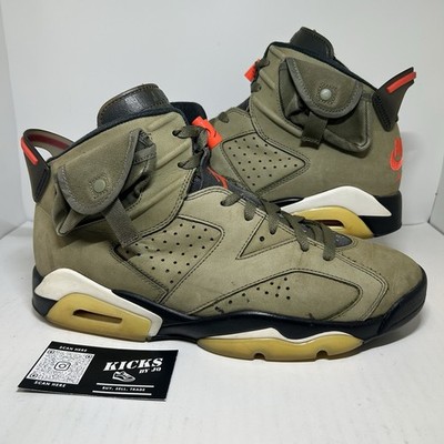 Air Jordan 6 Retro Travis Scott Olive 2019 - Size 10.5 - (CN1084-200)