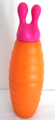 Alessi "Fred Worm" Vintage 1997 Vacuum Thermos Bottle GV05 In Orange / Pink