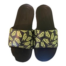 Nike Victori One Men s Slides Size 8 Black/ Volt Green