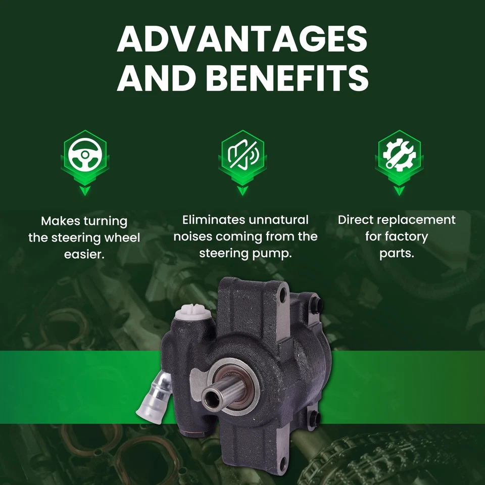 Bomba de dirección asistida apta para Ford E-150 E-250 E-350 E-450 Super Duty 6,8 L 20-370 Foto 4 de 4