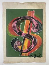 Andy Warhol COA Art Painting Original Drawing Vintage Paper Signed