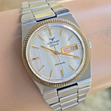 Vintage WITTNAUER Geneve men's automatic watch day/date swiss made 1970s