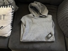 NWT Boys Ideology Fleece Hoodie Gray Size L