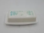 Vintage Pyrex Turquoise Amish Butterprint Two Piece Butter Dish 72-B