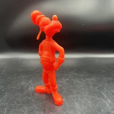 Vintage 1970's Louis Marx Walt Disney Hard Plastic GOOFY Toy Figure Red