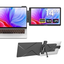 ELECROW Laptop Screen Extender 14 Inch, 1080P FHD IPS Dual Portable Monitor E...