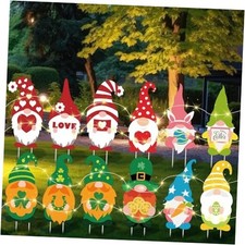 12 Pcs 14 Inches Valentine s Day Yard Signs with Stakes St. Patrick's Day