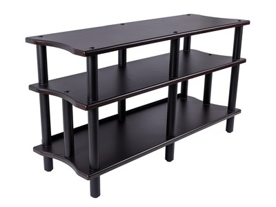 Monolith Double-Wide 3-Tier AV Stand Espresso Media Component DVD Xbox TV PS Box