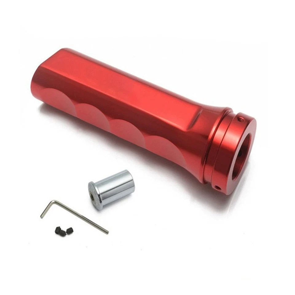 RED NEW Aluminum Car Handle Hand Brake Sleeve Universal Fitment Cover Foto 3 de 4