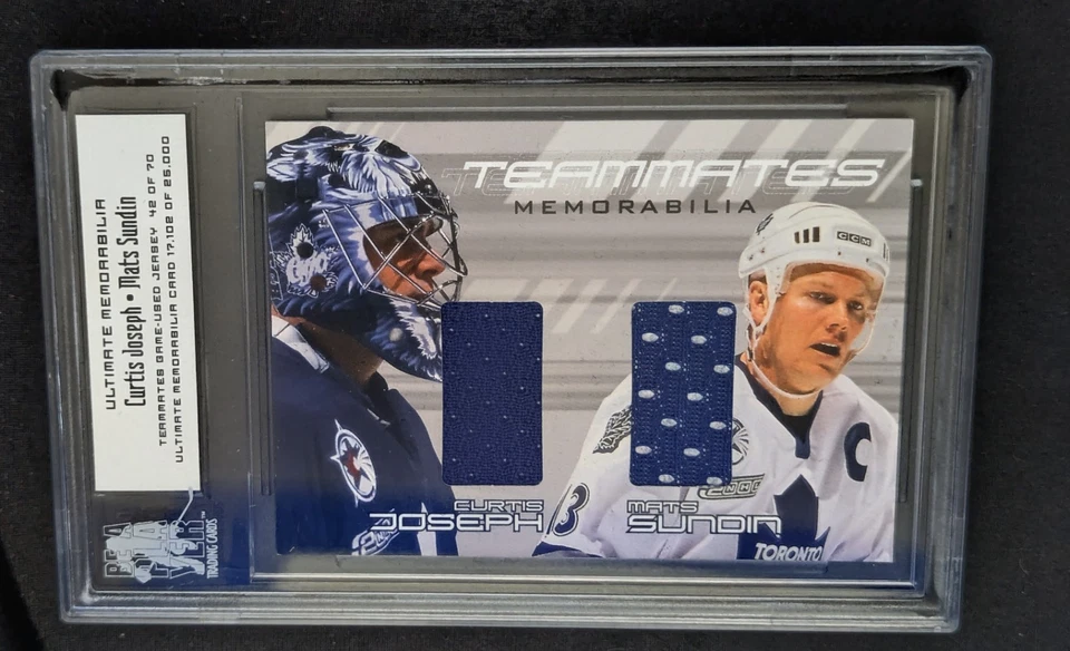 🔥#/70 MATS SUNDIN CUJO RELIQUIA 2000-01 Be a Player Ultimate Memorabilia Compañeros de equipo Foto 3 de 4