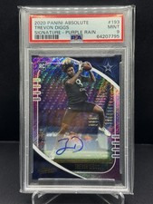 2020 Panini Absolute Purple Rain /5 RC Auto Trevon Diggs #193 PSA 9
