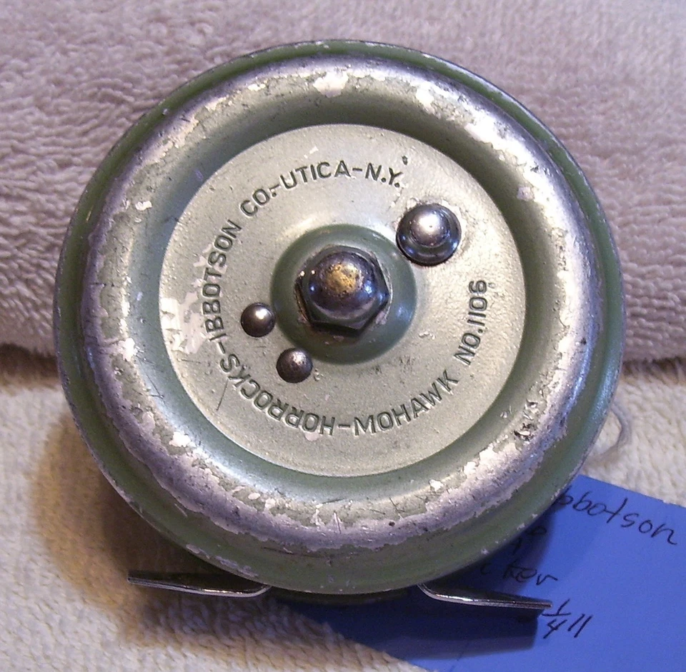 091025 VINTAGE HORROCKS IBBOTSON 1106 FLY REEL ETIQUETA DE LEITURA - Imagem 2 de 4