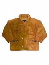Veste/Manteau Cuir Vintage Albino Gardin Moutarde Italian Style 80s - Taille L