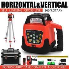 Rotary Laser Level Green Beam 1.65m Tripod 5m Staff Self-leveling Remote Control