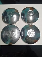 VW Chrome Hubcaps 6" Vintage Original Set of 4