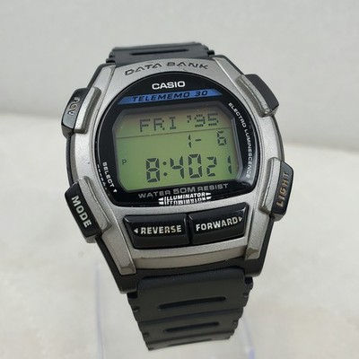 CASIO DATABANK DB-35H TELEMEMO 30 ILLUMINATOR WR 50M QUARTZ MEN'S WATCH