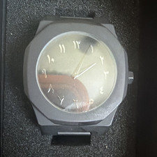 Octagonal Black Analog Wristwatch Arabic Nume...