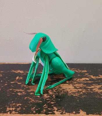 NEW The Original Bug Collection Faux Leather Grasshopper Posable Plush Toy 1996