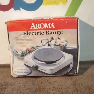 Aroma AHP-303SB Electric Hot Plate Single Burner 1000W 120V Silver/Black