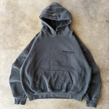 Essentials Fear of God Black Fleece Hoodie Men's Medium Pullover Hooded Logo