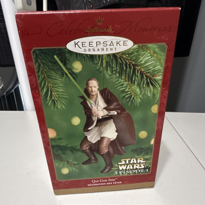 Hallmark Keepsake Ornament Star Wars Episode 1 Qui-Gon Jinn Jedi 2000 NIB