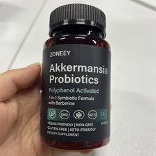 ZONEEY 7 in 1 Probiotics Supplement for Women and Men with Akkermansia
