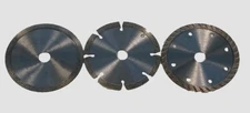 3 Pack BLACK + DECKER 4" Diamond Blades. Segmented, Continuous, Turbo Blades.
