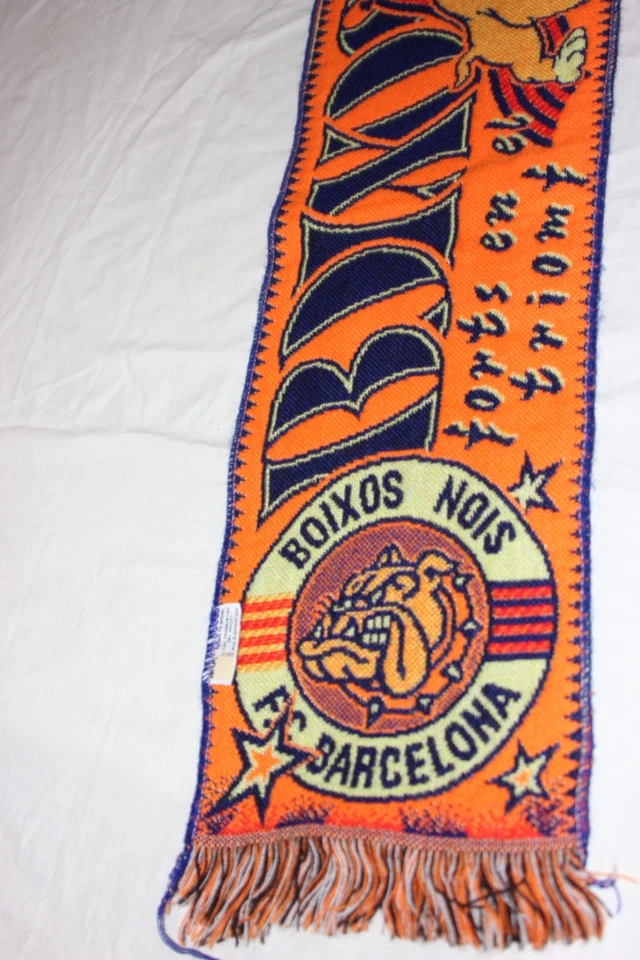 Écharpe Officielle Mediadés Années 90 Groupe Ultras F.C Barcelona Boixos Nois - Photo 2/4