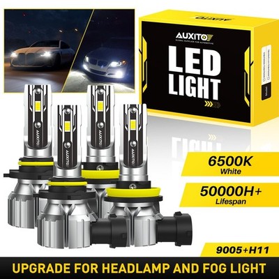 AUXITO H11 9005 Car Bulbs Light Halogen Upgrade Replacement Plug & Play 4Pcs