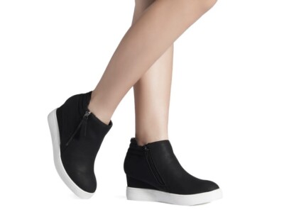 Dream Pairs Women Platform Wedge Heel Sneakers Booties Side