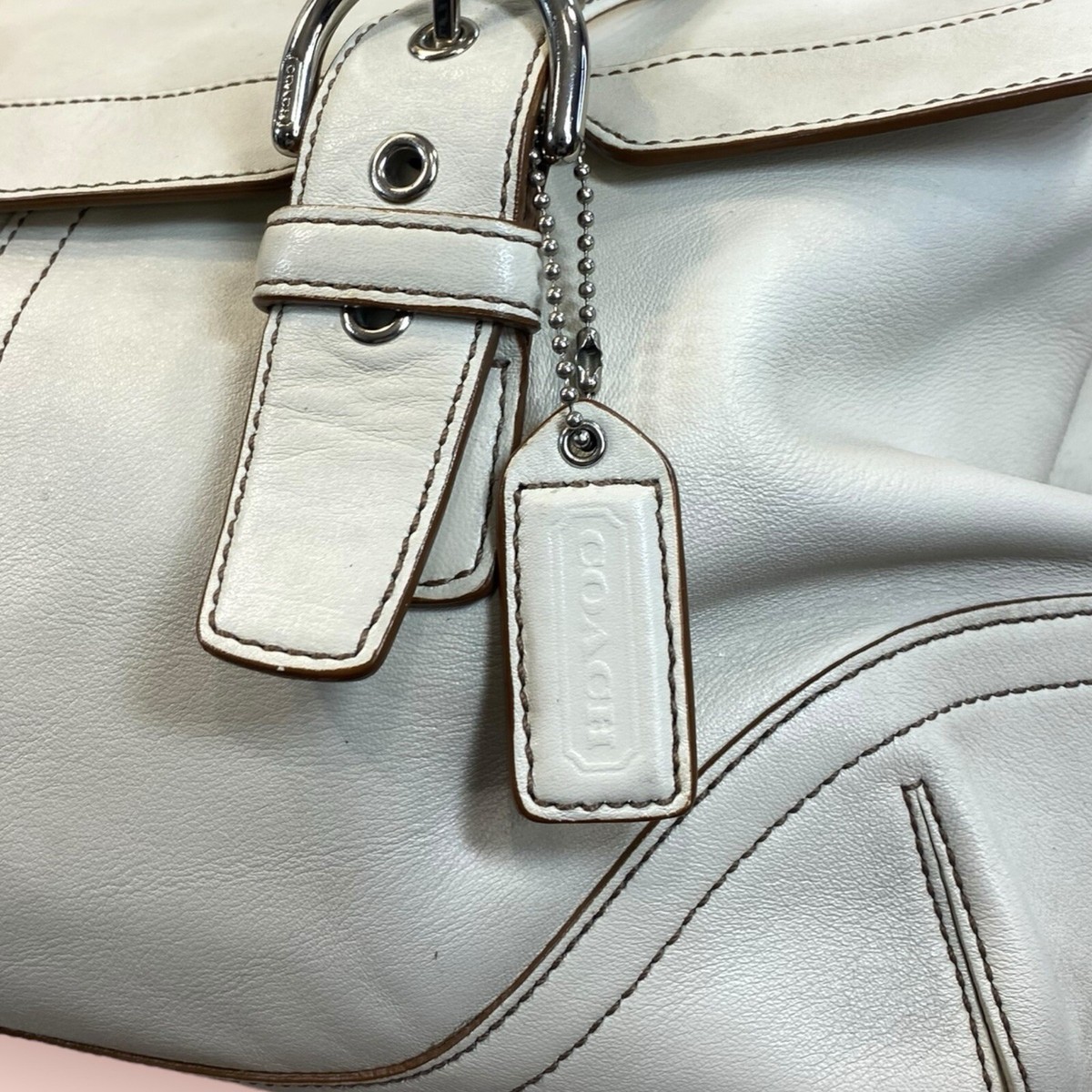 COACH Vintage Y2K Soho Hampton Designer Leather Flap Shoulder Bag