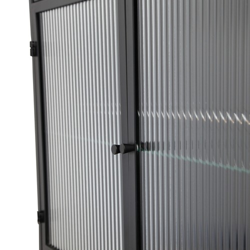 2-Door Wall-Mounted Metal Storage Cabinet with Tempered Glass Doors & Shelves - Picture 35 of 47