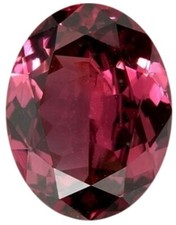 Natural Extra Fine Rich Rose Red Rhodolite Garnet - Oval - Tanzania - AAA Grade